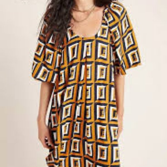 Anthropologie Corey Lynn Calter Meriwether Tunic Dress - Retro geometric print - Picture 3 of 16